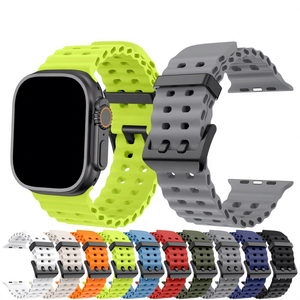 Correa Deportiva de Silicona <span class=keywords><strong>para</strong></span> <span class=keywords><strong>Apple</strong></span> <span class=keywords><strong>Watch</strong></span> Ultra 2/S10/S11/SE/S9 con Hebilla, Resistente al Agua y Transpirable - Product Image 1