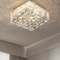 JYLIGHTING-Lustre de fantaisie moderne pour décoration de salon, lustre en cristal chromé carré design de glaçons pour hôtel, plafonnier