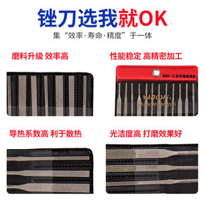 ชุดตะไบเครื่องกลยี่ห้อ Yangshi รุ่น MBF-12 12 ชิ้น ความแม่นยำสูง สำหรับงานหนัง - Product Image 2