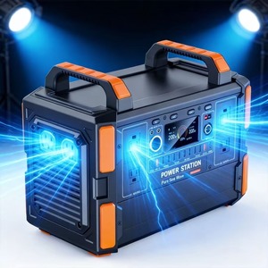 Générateur d'énergie portable 1200W avec batterie LiFePO4, rechargeable par énergie solaire, pour le camping, les activités de plein air, la maison et les situations d'urgence. - Product Image 2