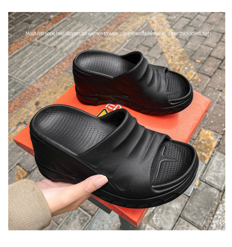 High Heel Beach Fashion Women's Wedge Slippers Casual Slippers Slides for Girls Platform Sandals