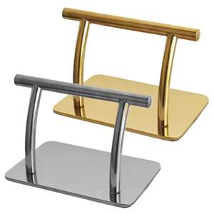 Venta Directa de Fábrica: Accesorios de Reposapiés para Silla de Peluquería de Acero Inoxidable con Tapetes Móviles y Bandejas para Pies - Product Image 2