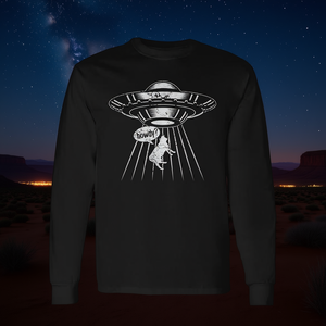 Camiseta de manga larga Howdy Western Usa Cowboy Ufo Alien Abduction - Product Image 3