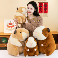 Peluches mignonnes et douces de cochon d'Inde, animaux en peluche super doux et mignons de type Capybara, poupées en peluche de cochon pour soulager le stress