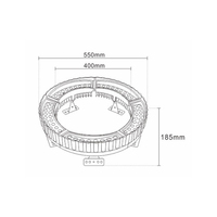 Projecteur d'extérieur RGB pour arbre, étanche IP65, pour parc, jardin, poteau paysager, lampe de type « Coconut Hug »