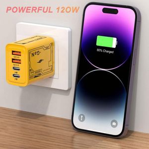 Hot 120w GAN Fast Charging Dual Usb Type C Wall Charger Quick Charge 2 Ports Qc3.0 Pd Usb C Fast Charging Mobile Phone Charger - Product Image 3
