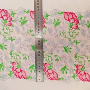 26CM ricami in pizzo da fabbrica in <span class=keywords><strong>Tulle</strong></span> ricamato con rifiniture in pizzo a maglia a fiori tessuti per donne intimo intimo - Product Image 3