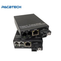 Convertidor de Voz Telefónica y Ethernet sobre Fibra Óptica de 2 Puertos FXO/FXS RJ11 para Teléfono Analógico a PBX
