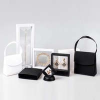 Boîte flottante 3D de présentation de bijoux 9x9cm, 1 pièce, cadre, présentoir, boîte d'ombre avec Base ronde, logo personnalisé
