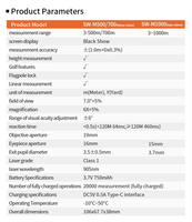 Télémètres laser portatifs de haute précision pour le golf, usage extérieur, grossissement 6x, champ de vision 120°, unités m/yard