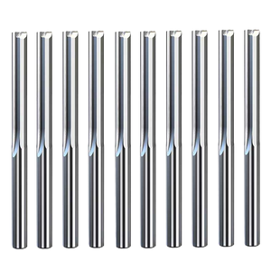 6A High Quality Straight Router Bit 2 Flute 6/8/10/12mm Carbide <b>CNC</b> Milling <b>Cutter</b> Wood MDF Straight Groove Double Edged Slot - Product Image 1