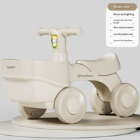 Sepeda Keseimbangan Anak Roda Empat Plastik Model Baru dengan Musik & Lampu untuk Anak Laki-laki dan Perempuan Usia 2-7 Tahun