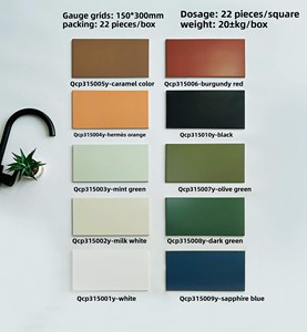 Piastrelle in Porcellana Stile Zellige Autoadesive Antiscivolo Antibatteriche per Paraschizzi Cucina Scale Esterne Palestra Mosaico - Product Image 4