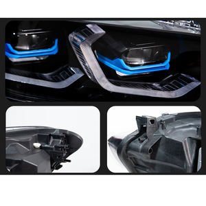 Conjunto de Faros Delanteros LED Láser para <span class=keywords><strong>BMW</strong></span> Serie 1 F20 2015-2018, Estilo M4, Hexagonales, DRL Dorados, Doble Color - Product Image 6