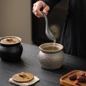 Marmite à soupe, marmite à ragoût <span class=keywords><strong>avec</strong></span> <span class=keywords><strong>couvercle</strong></span>, petit pot à nourriture, pot individuel <span class=keywords><strong>en</strong></span> <span class=keywords><strong>terre</strong></span> cuite, double cuiseur, pot <span class=keywords><strong>en</strong></span> céramique - Product Image 1