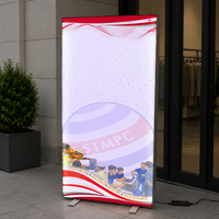 Support d'affichage LED rétroéclairé pour événements, avec impression personnalisée de logo, idéal pour publicité et toile de fond.