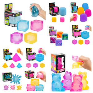 10 Mixed Designs Wholesale Silicone TPR Needoh <b>Squishy</b> Ice Cube Maltose Block Stress Relief Toy - Product Image 2