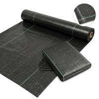 Toile de paillage tissée en PP 100 g/m² noire, stabilisée aux UV, pour allées de jardin, aménagement paysager et usage agricole