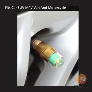 Capuchon de valve indicateur de pression des pneus 3 couleurs en gros avec noyau en laiton, fenêtre PC transparente et joint d'étanchéité pour voitures et SUV - Product Image 5
