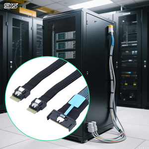 Câble Y haute vitesse MCIO vers double SFF-8654 avec isolation PTFE pour stockage NVMe interne de serveur (SFF-TA-1016 vers 2x SFF-8654) - Product Image 5