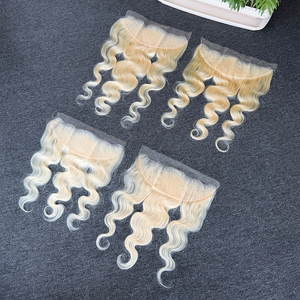 โรงงานผลิตผมแท้เวียดนามแบบลอน Body Wave สีบลอนด์ ขนาด 14-20 นิ้ว  613 hd lace frontal 13X6 13x4  พร้อม HD Lace Frontal และ Closure - Product Image 4
