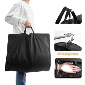 Bolsa de Ropa Impermeable y Plegable para Trajes de Hombre, Negra, Ecológica, de Tela No Tejida, con Cierre, a Prueba de Polvo y Duradera, Venta al Por Mayor - Product Image 5