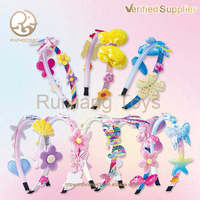 Kit de fabrication de bandeaux décorés de papillons pour enfants, accessoires pour cheveux en plastique pour filles, inspirés des dessins animés