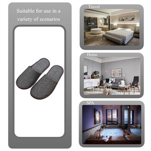 รองเท้าสลิปเปอร์โรงแรมแบบขายส่งจำนวนมาก รับทำโลโก้ตามสั่ง รองเท้าสลิปเปอร์แบบใช้แล้วทิ้งสำหรับแขก ใช้ในโรงแรมและธุรกิจบริการรับรอง - Product Image 3