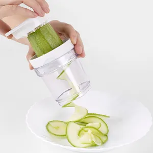 Fabriek Custom Conventionele Roestvrij Staal Handheld Gekrulde Tomaat Beste Vegetarische Spiralisator Handmatige Groente Dicer