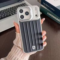 Casing Handphone Kulit Mewah Anti Benturan dengan Bingkai Kamera untuk Iphone 13 14 15 16 17 18 Pro Max Grosir