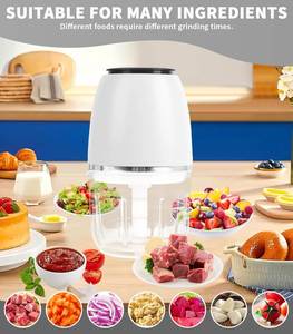 300ml Plastic Electric <b>Mini</b> Meat <b>Grinder</b> USB Battery Powered Stainless Steel Household & Outdoor Safe Operation Set Garlic - Product Image 4