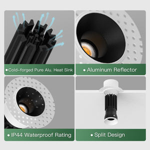 XRZLux 10W Spot <span class=keywords><strong>de</strong></span> plafond COB anti-éblouissement Design moderne IP44 Étanche LED Downlight pour cuisine <span class=keywords><strong>salle</strong></span> <span class=keywords><strong>de</strong></span> <span class=keywords><strong>bain</strong></span> Spot sans cadre - Product Image 3