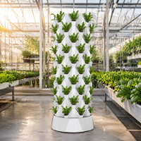 Système de jardinage vertical hydroponique en tour, 10 niveaux, jardinière sans terre avec pompe à eau submersible pour serre et usage domestique