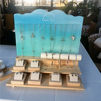 Nouveau design personnalisé pour présentoir de bijoux en bois et acrylique pour comptoir, pour boucles d'oreilles, bracelets, colliers, bagues