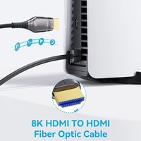 Câble à fibre optique HDMI 2.1 8K actif, 48 Gbps, 8K60Hz, plusieurs longueurs 5-100 m, pour moniteur HDTV, projecteur, home cinéma