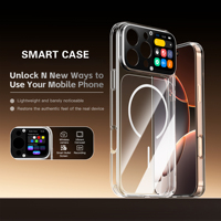 Funda para Teléfono de TPU y PC con Carga Inalámbrica Magnética, Antigolpes, con Pantalla E-Ink Esmerilada para iPhone 14-17, Fabricante OEM ODM China