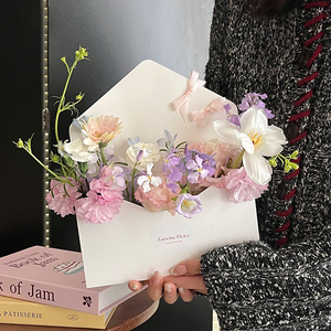 Portefeuille en carton recyclable <span class=keywords><strong>Timo</strong></span> avec motif floral, enveloppe en papier kraft, boîte en papier kraft, impression numérique, estampage à chaud dorée, pelliculage pour - Product Image 3