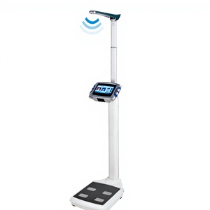 Plateforme corporelle personnelle, capacité de 200 kg à 300 kg, détecteur de hauteur ultrasonique numérique et mesure du poids, balance en acier rechargeable - Product Image 1