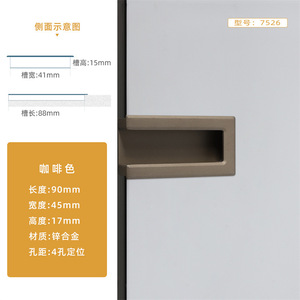 GQK Contemporary Iron/Aluminum Gold Color Furniture Handle <b>for</b> Kitchen Bedroom <b>Dresser</b> - Product Image 4