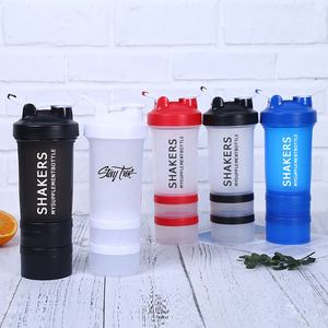 <strong>Cheap</strong> Wholesale 16oz Bpa Free Plastic PP Gym Shaker Bottle with Storage for <strong>Protein</strong> <strong>Shakes</strong> - Product Image 2