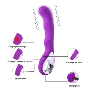 Vibrateur point G incurvé en silicone, stimulateur clitoridien avec anneau de maintien au <span class=keywords><strong>doigt</strong></span>, masseur à forte vibration rechargeable, jouet sexuel pour femmes - Product Image 3