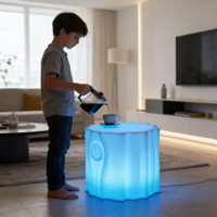 Meubles d'extérieur RGB 16 couleurs avec éclairage LED / Meubles LED lumineux Source de lumière LED pour table de bar, utilisation pour mariage, chaise LED