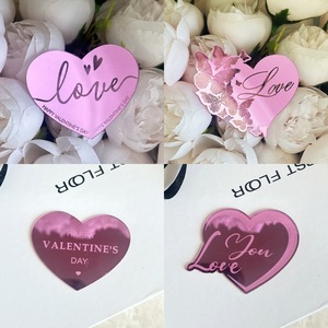 Décoration de gâteau en acrylique en forme de cœur romantique pour la Saint-Valentin, pour elle, pour lui, anniversaire, mariage, fête, fournitures de décoration, ensemble de décoration - Product Image 2