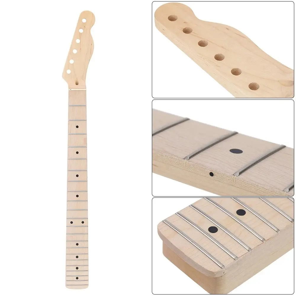 22 tasti della Chitarra Elettrica Manico In Acero e Tastiera In Dot Inlay per Fender Telecaster di Ricambio