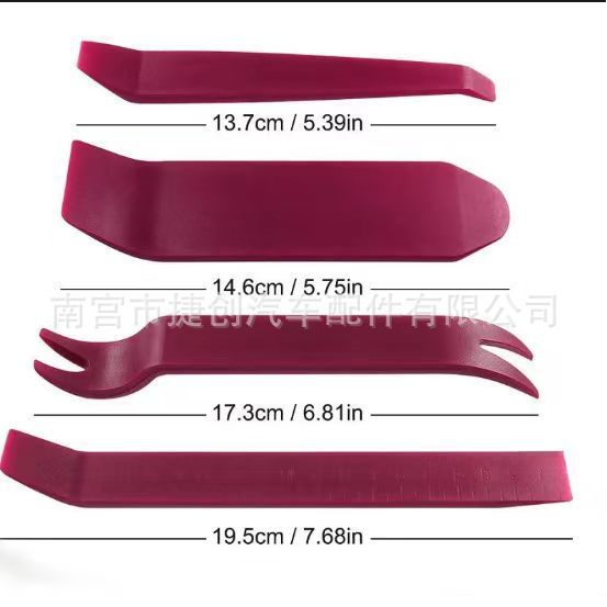 Purple-red four-piece set with red handle 6-inch screwdriver