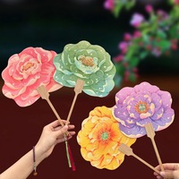 Éventail en papier pivoine pour danse chinoise, photographie, Uchiwa, cadeaux de mariage