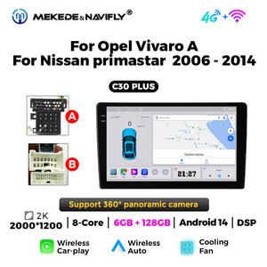 MEKEDE Car Audio Radio GPS navigazione Touch Screen Auto-play Android Auto Opel <span class=keywords><strong>Vivaro</strong></span> <span class=keywords><strong>a</strong></span> per Nissan Primastar 2006-2014 - Product Image 4
