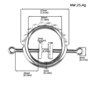 Pinces à mamelon de simulateur de métal non perçantes pour couple - Product Image 6