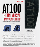 Chip Transpondedor Autel AT100 Compatible con IM508 IM608 KM100 OTOFIX IM1 IM2 Series