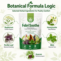 FebriSoothe Extrait Herbal Naturel de Qualité Alimentaire pour Volailles, Soutien Température, Appétit et Défenses, avec Bupleurum Scutellaria Isatis